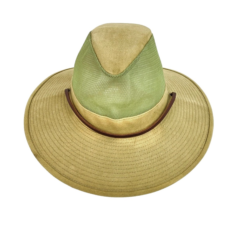 Dorfman Pacific Outback Hiking Hat Women's Medium Vented Khaki Mesh LKNU Thick